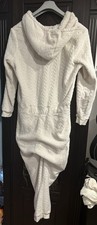 Esmara Onesie Jumpsuit Schlafanzug Einteiler Kuschelig Weiß Kapuze Gr. L 44 46