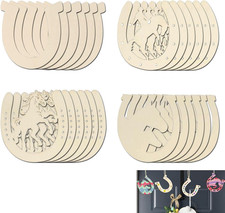 Holz Hufeisen Deko 24 Stück 4 Formen DIY Party Festival Basteln