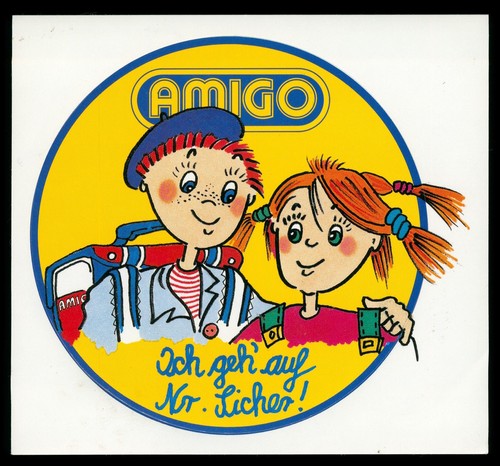 Werbe aufkleber amigo - werbe,