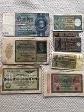 Geldscheine Noten Deutsches Reich, u.a. 100 Reichsmark 1935