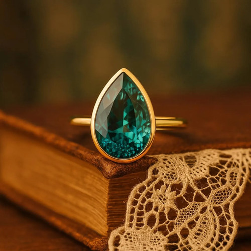 Pear teal sapphire - 2,