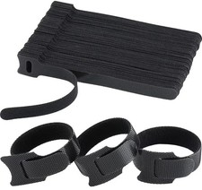 Klettkabelbinder SCHWARZ  Klettband Klett Kabelbinder 12,5 x 200 mm