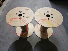 2er Set Kabeltrommel, Kabelspule Leerspule, Holz 40 cm, Basteln/Tisch "Klasse C"