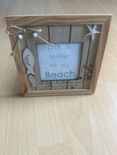 Bilderrahmen mit Deko-Elementen Beach Meer Holzrahmen