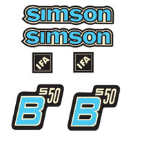 Simson  S50B IFA Retro Aufkleber Set Tank 6 teilig