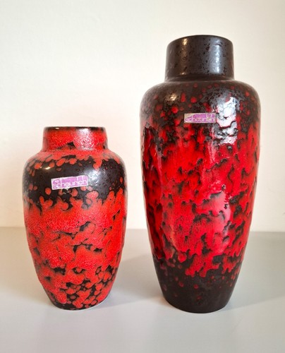 Vintage scheurich vasen - vintage, 2er