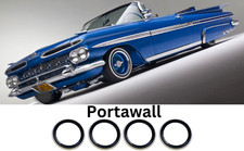 14" Black White Portawall Tire