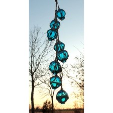 Fischerkugel - Leine Meerblau