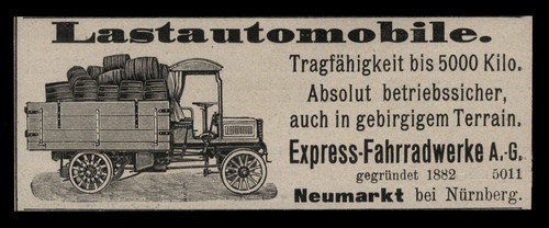 Alte werbung 1904 lkw - alte,