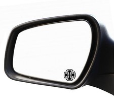 2xSticker Mirror Iron Cross