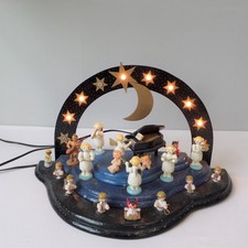 Erzgebirge Weha-Kunst Engelsorchester auf Wolke mit beleuchteten Sternenbogen