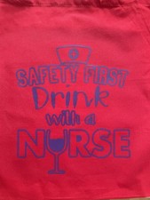 Jutebeutel Safety First Drink With A Nurse