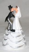 Dekoration Figur Hochzeitpaar auf Torte Spardose 12,5 cm h- 7 cm d Polyresin