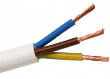 H03VV-F 3x0,5 / 3x0,75 / 3x1 / 3x1,5mm² weiß Schlauchleitung Stromleitung