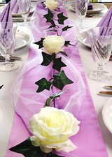 Komplette Tischdeko in flieder