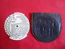 Presto Belichtungstabelle aus Zelluloid m. Lederetui 