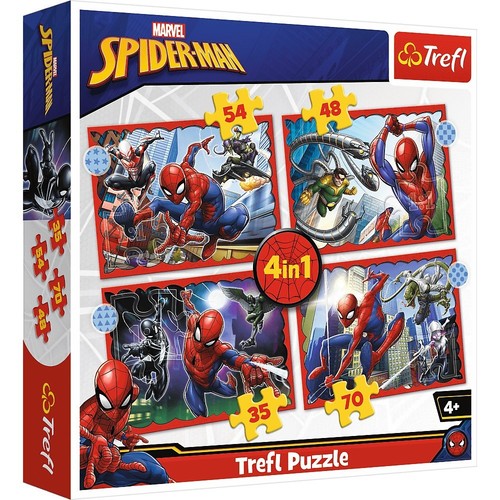 Spider man puzzle für - spider-man, 4-in-1