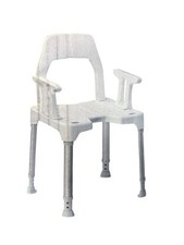 TAYO Duschstuhl Rückenlehne Modulares Design Rutschfest Höhenverstellbar 130kg