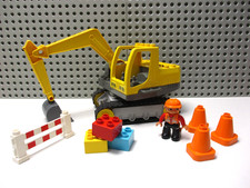 LEGO Duplo Großer Raupenbagger  Bagger  Fahrzeug Baustelle Figur Zubehör