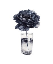 Aquarell Blumen Glas 9x9 cm