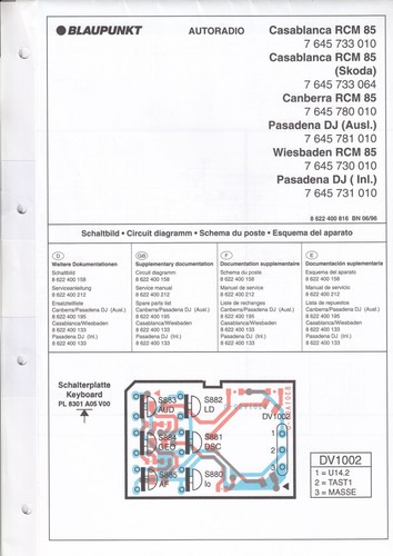 Schaltbild blaupunkt autoradio - schaltbild,