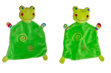 WIE NEU *  2 x Paradise Toys Frosch grün Schmusetuch Schnuffeltuch Kuscheltuch