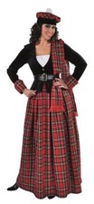 Schotte Schottin Scottish Girl Lady Rock Schottenkostüm Kostüm Kleid Damen Mütze