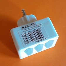 Steckdosenverteiler, EU Mehrfachstecker, Adapter, weiß, 3-fach