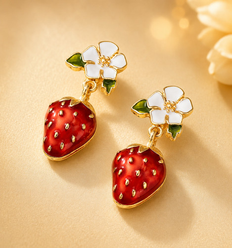 Erdbeer ohrringe damen - 🍓,