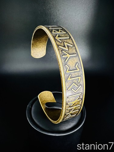 Runen kreis armreif edelstahl - kreis,