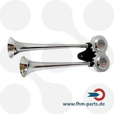 Druckluftfanfare Zweiklang Bosch Hupe Horn pneumatisch verchromt