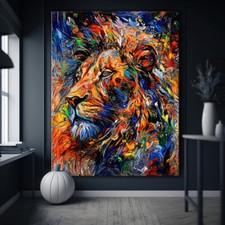 Löwe LEINWAND BILD ABSTRAKT