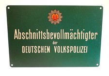 DDR Schild - ABV - Deutsche