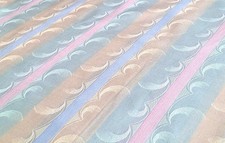 Damast Stoff  4m x 1,50m  pastell  Muster 50er Jahre,  unbenutzt.......