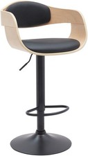 #R131308/2410 Barhocker Kingston B Kunstleder natura/schwarz Küchenhocker Hocker