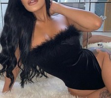 Sexy Body Samt Oberteil Top