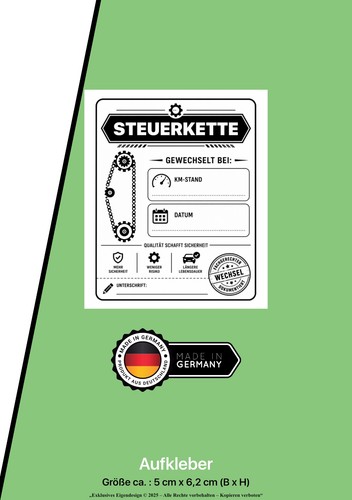 10x aufkleber steuerkette - 10x,