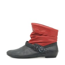 Think! Damen 87873 Stiefel schwarz, rot Leder Boots Stiefelette EU 39,5