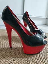 Plateau High Heels Lack rot -