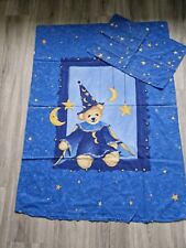 Baby Kinder Bettwäsche Bettbezug 120x90 Kissenbezug 55 x 35 cm Blau Sterne Bär 