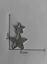 Stanzschablone/Prägeschablone: 2 Sterne verschiedene Größen 