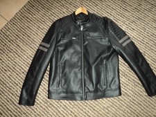 Herren Jacke Biker Kunstleder