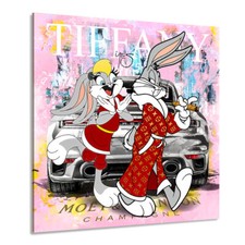 Leinwand Bild Bunny Porsche