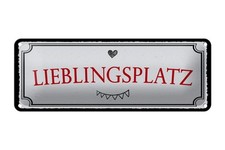 Blechschild 27x10cm gewölbt