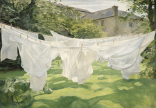 Poster Sunlit Wäscheleine -