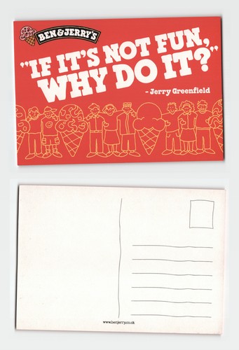 Postkarte ben und jerry - -,
