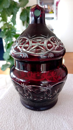 Große glas deckeldose - glas,