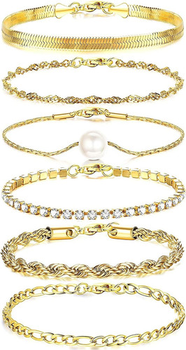 6pcs kette armbänder set für - kette,