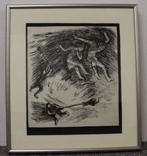 Josef Fruth Fürsteneck Tuschezeichnung signiert Bayerischer Wald Bayerwald-Kreis