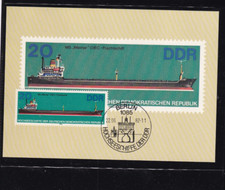 DDR 2712  MAXI CARD SCHIFF CARGO SHIP WEIMAR HANDEL MARINE KARTE CARTE GERMANY